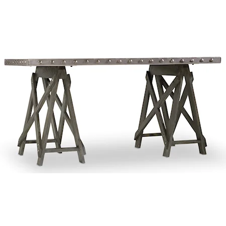 Accent Desk with Sawhorse Pedestals